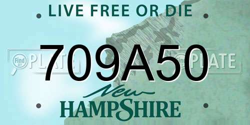 709A50 New Hampshire License Plate