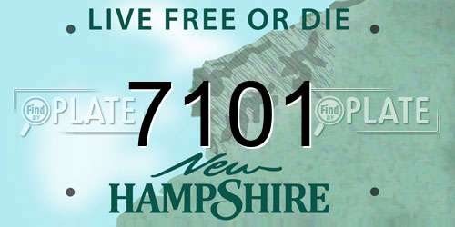 7101 New Hampshire License Plate