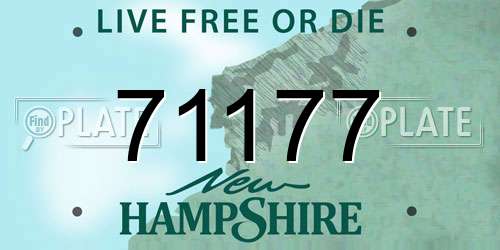 71177 New Hampshire License Plate