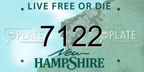 7122 New Hampshire License Plate