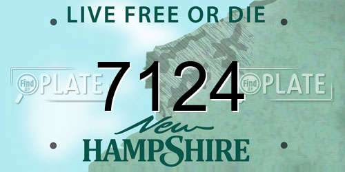 7124 New Hampshire License Plate