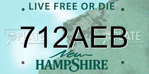 712AEB New Hampshire License Plate