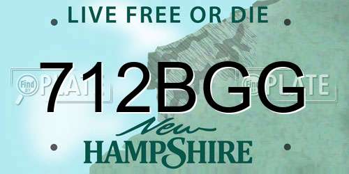 712BGG New Hampshire License Plate