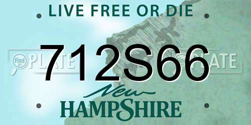 712S66 New Hampshire License Plate