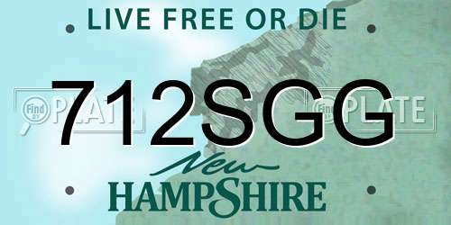 712SGG New Hampshire License Plate