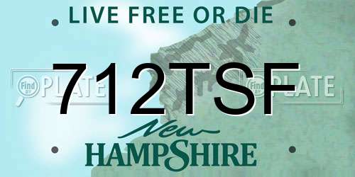 712TSF New Hampshire License Plate
