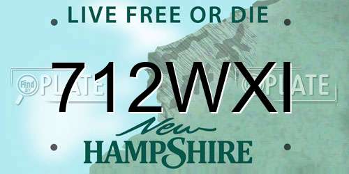 712WXI New Hampshire License Plate