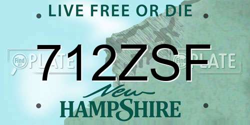 712ZSF New Hampshire License Plate