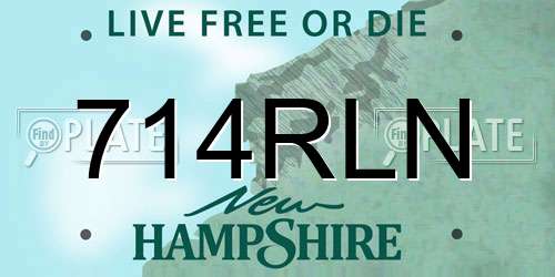 714RLN New Hampshire License Plate