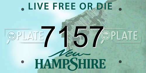 7157 New Hampshire License Plate