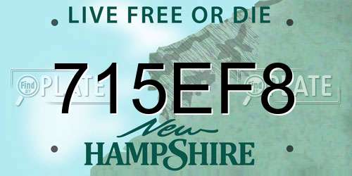 715EF8 New Hampshire License Plate