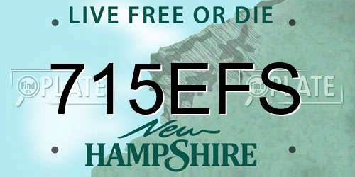 715EFS New Hampshire License Plate