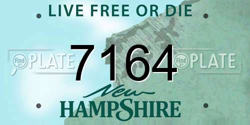 7164 New Hampshire License Plate
