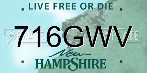 716GWV New Hampshire License Plate