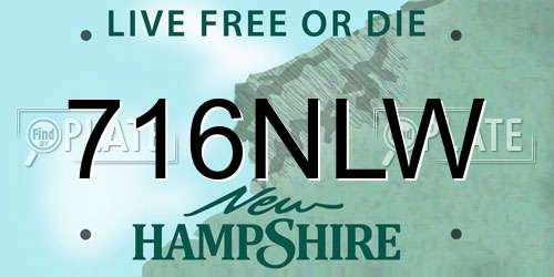 716NLW New Hampshire License Plate