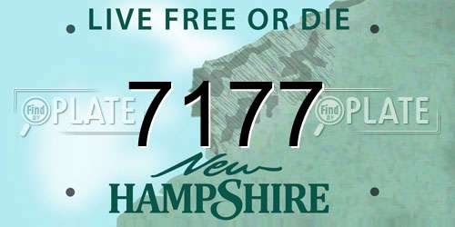 7177 New Hampshire License Plate
