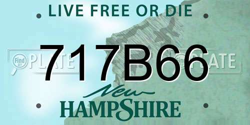717B66 New Hampshire License Plate