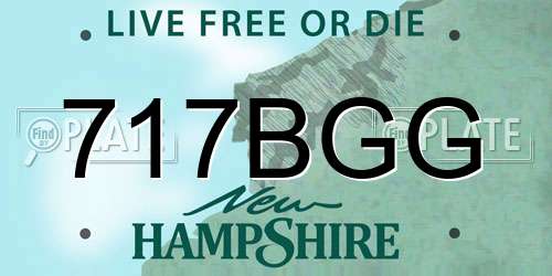717BGG New Hampshire License Plate