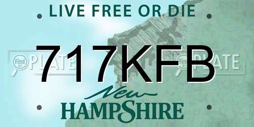 717KFB New Hampshire License Plate