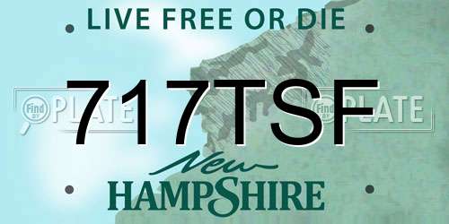 717TSF New Hampshire License Plate