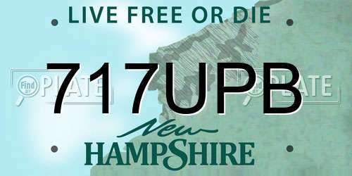 717UPB New Hampshire License Plate