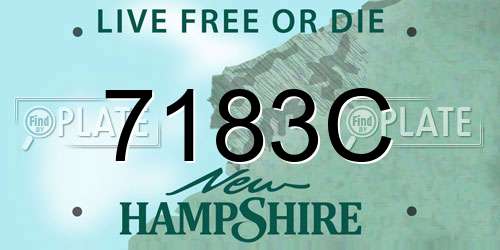 7183C New Hampshire License Plate