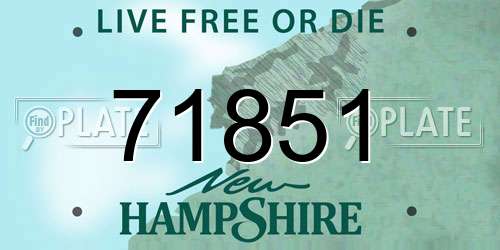 71851 New Hampshire License Plate
