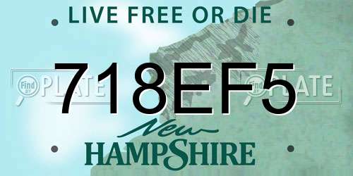 718EF5 New Hampshire License Plate