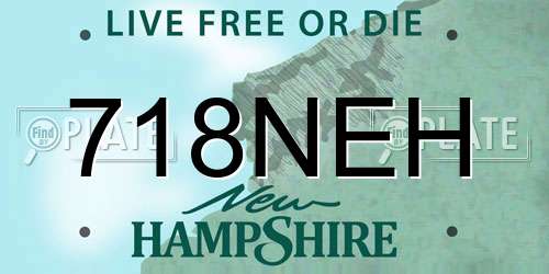 718NEH New Hampshire License Plate