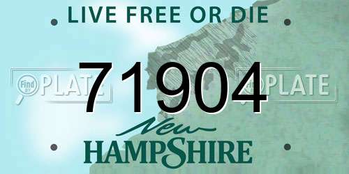 71904 New Hampshire License Plate