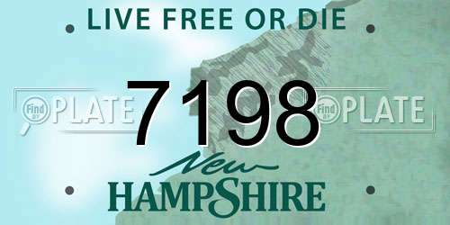 7198 New Hampshire License Plate