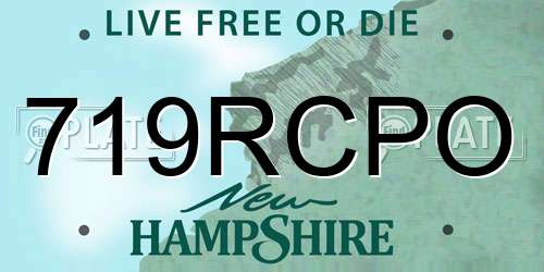 719RCPO New Hampshire License Plate