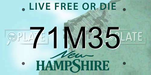 71M35 New Hampshire License Plate