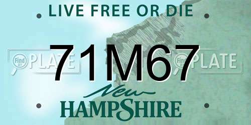 71M67 New Hampshire License Plate