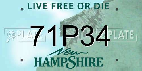 71P34 New Hampshire License Plate