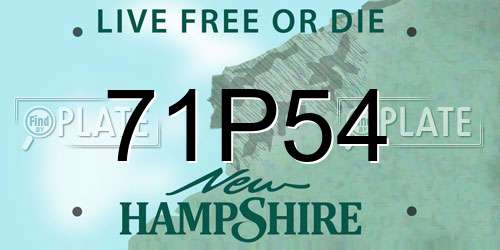 71P54 New Hampshire License Plate