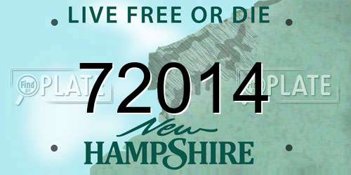 72014 New Hampshire License Plate