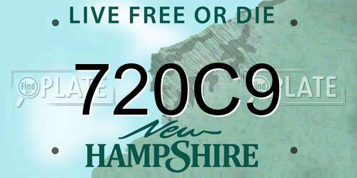 720C9 New Hampshire License Plate