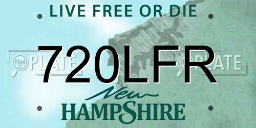 720LFR New Hampshire License Plate