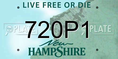 720P1 New Hampshire License Plate