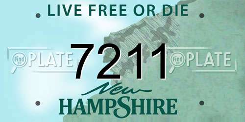 7211 New Hampshire License Plate