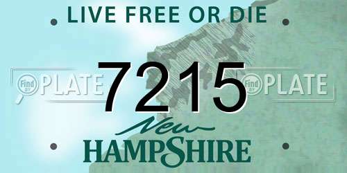 7215 New Hampshire License Plate