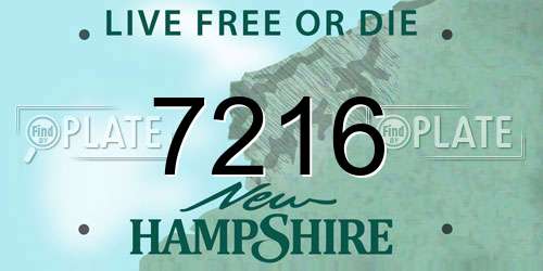 7216 New Hampshire License Plate