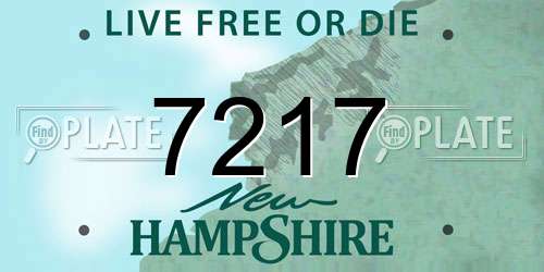 7217 New Hampshire License Plate