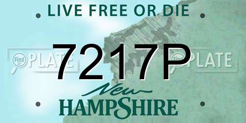 7217P New Hampshire License Plate