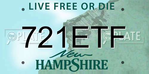 721ETF New Hampshire License Plate