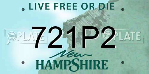721P2 New Hampshire License Plate