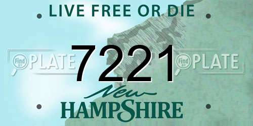 7221 New Hampshire License Plate