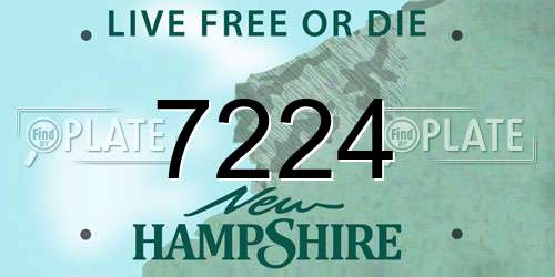7224 New Hampshire License Plate