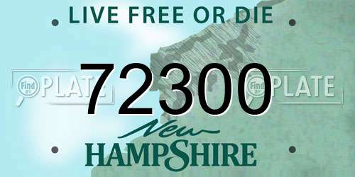72300 New Hampshire License Plate
